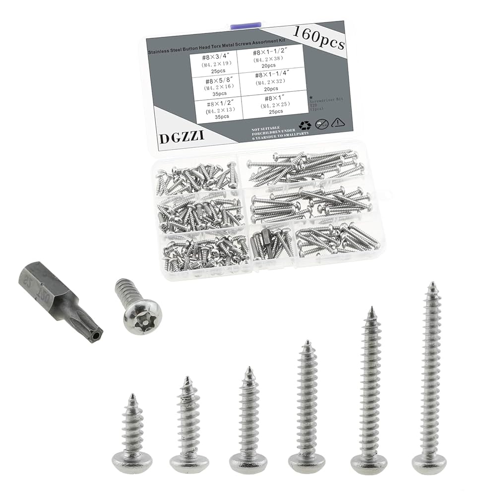 DGZZI 160PCS Security Anti Theft Tamper Proof Screw